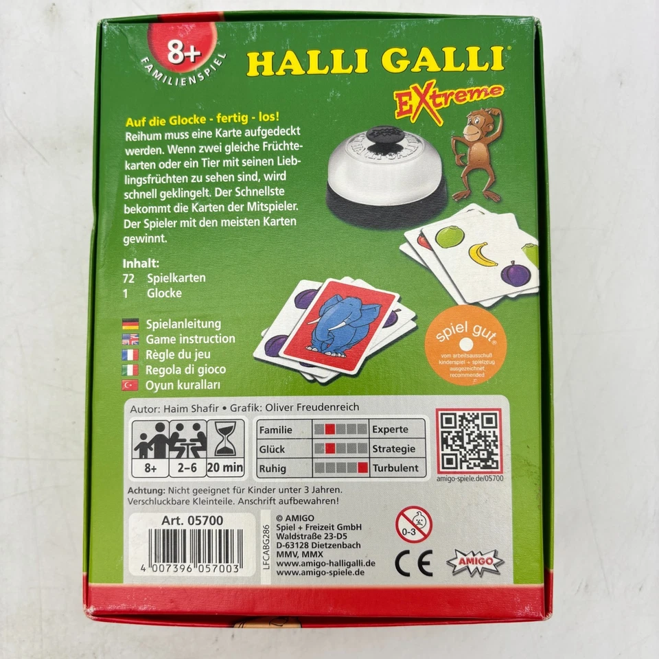 Halli Galli Extreme COMPLETO Amigo 2010 Campana Tarjetas Animales Fruta Niños Familia Foto 2 de 4