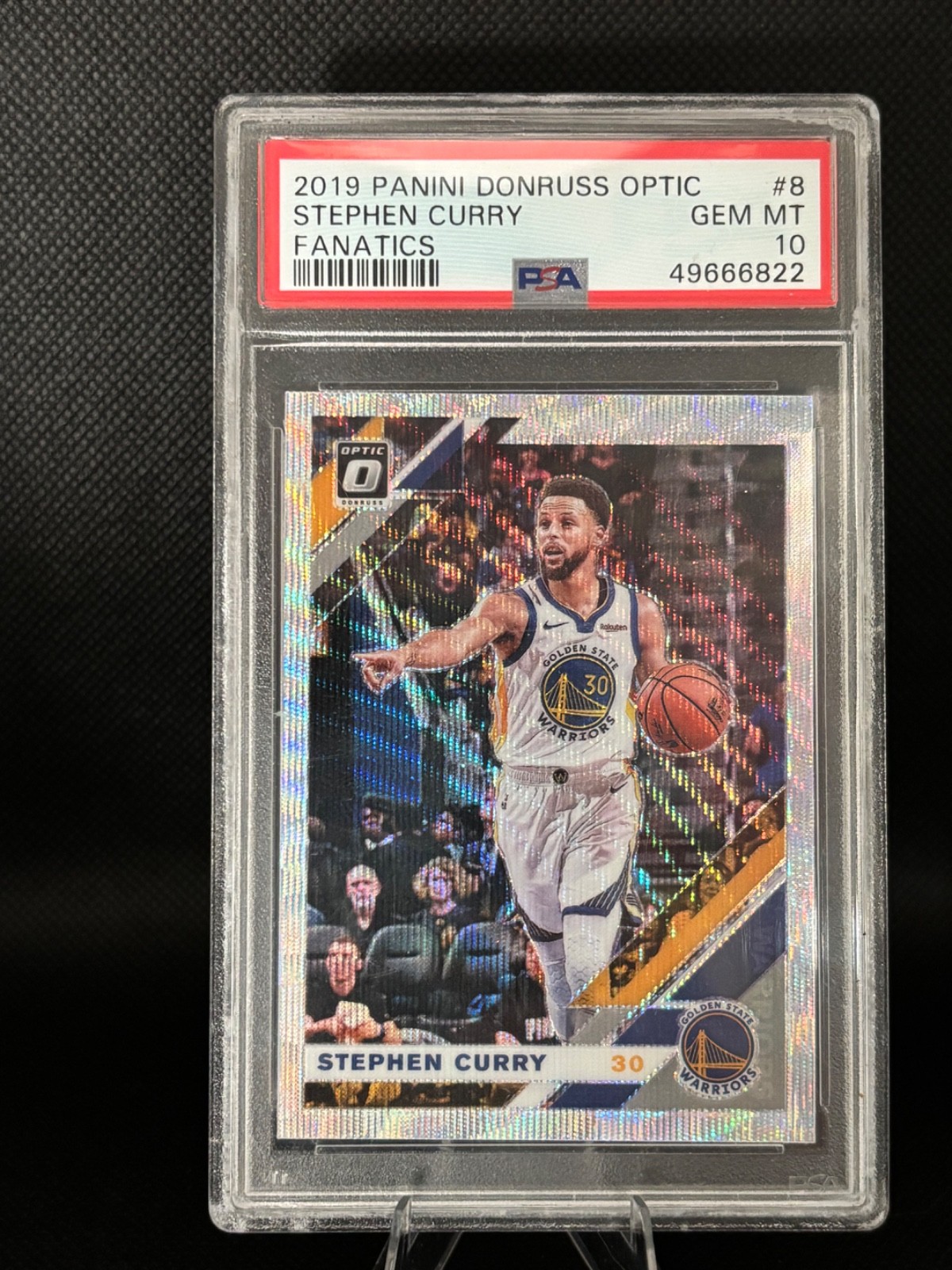2019-20 Donruss Optic Stephen Curry Holo Prizm #8 Warriors PSA 10