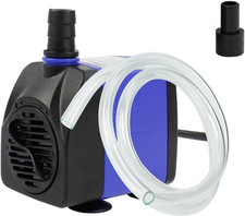 Small Fountain Pump, 265 GPH Submersible Water Pump with 3.3 Ft Tubing, for Aqua