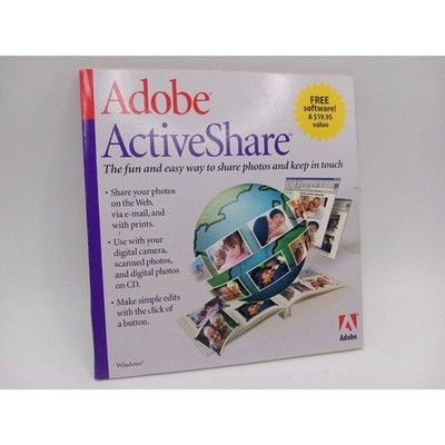 NOS Adobe ActiveShare   Vintage Software For Digital Cameras 1999