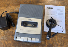 RCA RP3504 Cassette Recorder w/ Microphone Power Adapter - Tested