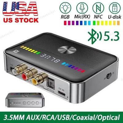Bluetooth Transmitter & Receiver Wireless Adapter 3.5mm AUX For Home speakers