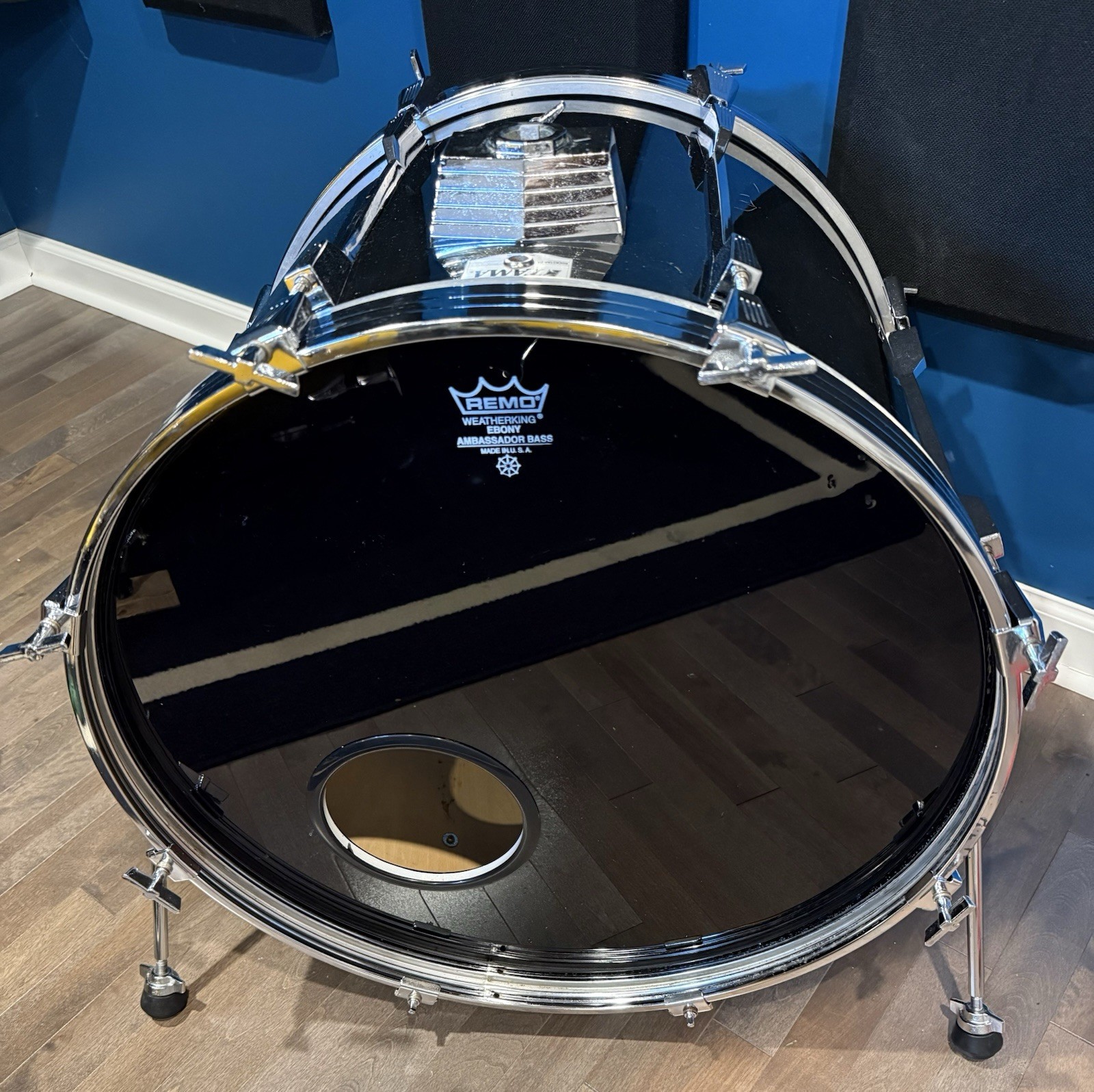 Tama Rockstar DX Bass Drum 22" x 16" Japan Black Remo Aquarian Free Shipping