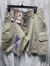 Copper Oak Men s Cargo Shorts Flex Waist Stretch Cotton Casual Tan Size 30