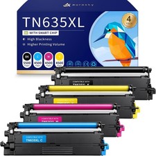 Toner Bank TN635XL High Yield Laser Toner 4-Pack for Brother HL-L8430CDW  More