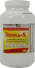 Senna Plus Laxative Tablets with Stool Softener 1000 Count Bottle