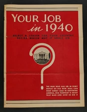 1940 vintage FRANK GANNETT PRESIDENTIAL ELECTION Political Brochure