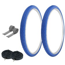 PRO TIRES 700 x 40 Blue P-1134 W/ HEAVYDUTY TUBES RIM STRIPS 48mm Presta Valv