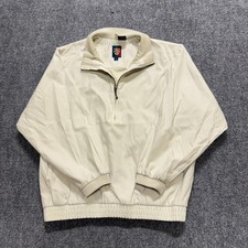 VTG Sunice 1/ Zip Sailor Windbreaker Jacket Men's XL Beige 90s Y2K pullover
