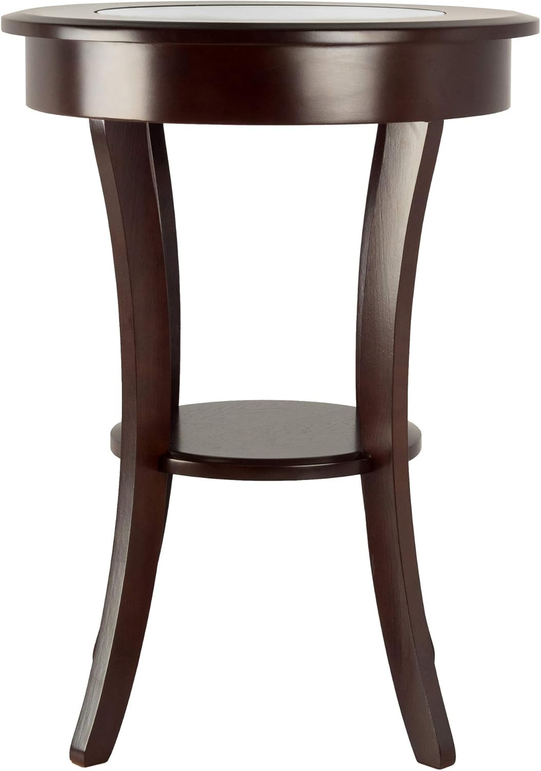 Cassie Accent Table, Cappuccino 20 Inches