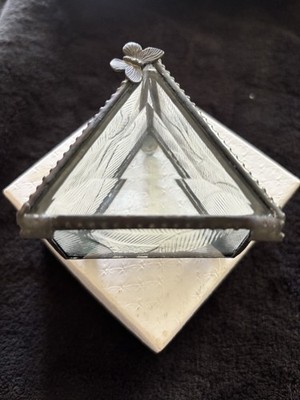 Butterfly Art Glass Box