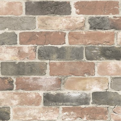 Newport Reclaimed Brick Vinyl Peel And Stick Wallpaper 216-in by 20.5-in 