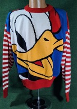 Vintage 90's Mickey Co. DONALD DUCK Sweater Acrylic XL Hong Kong