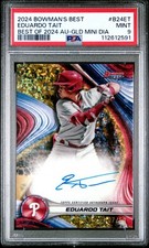 Eduardo Tait 2024 Bowman's Best of 2024 Auto Gold Mini Diamond /50 PSA 9