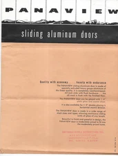 1953 Panaview Sliding Alumium Doors Advertising Specifications Pamphlet Brochure