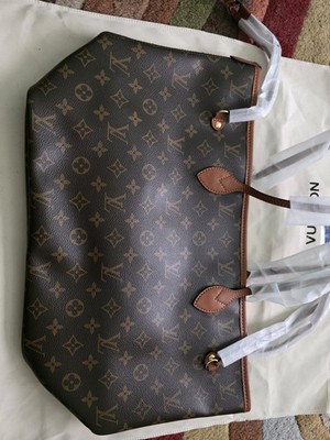 Louis Vuitton Monogram Brown Tote Bag with Removable Pouch and Dust Bag