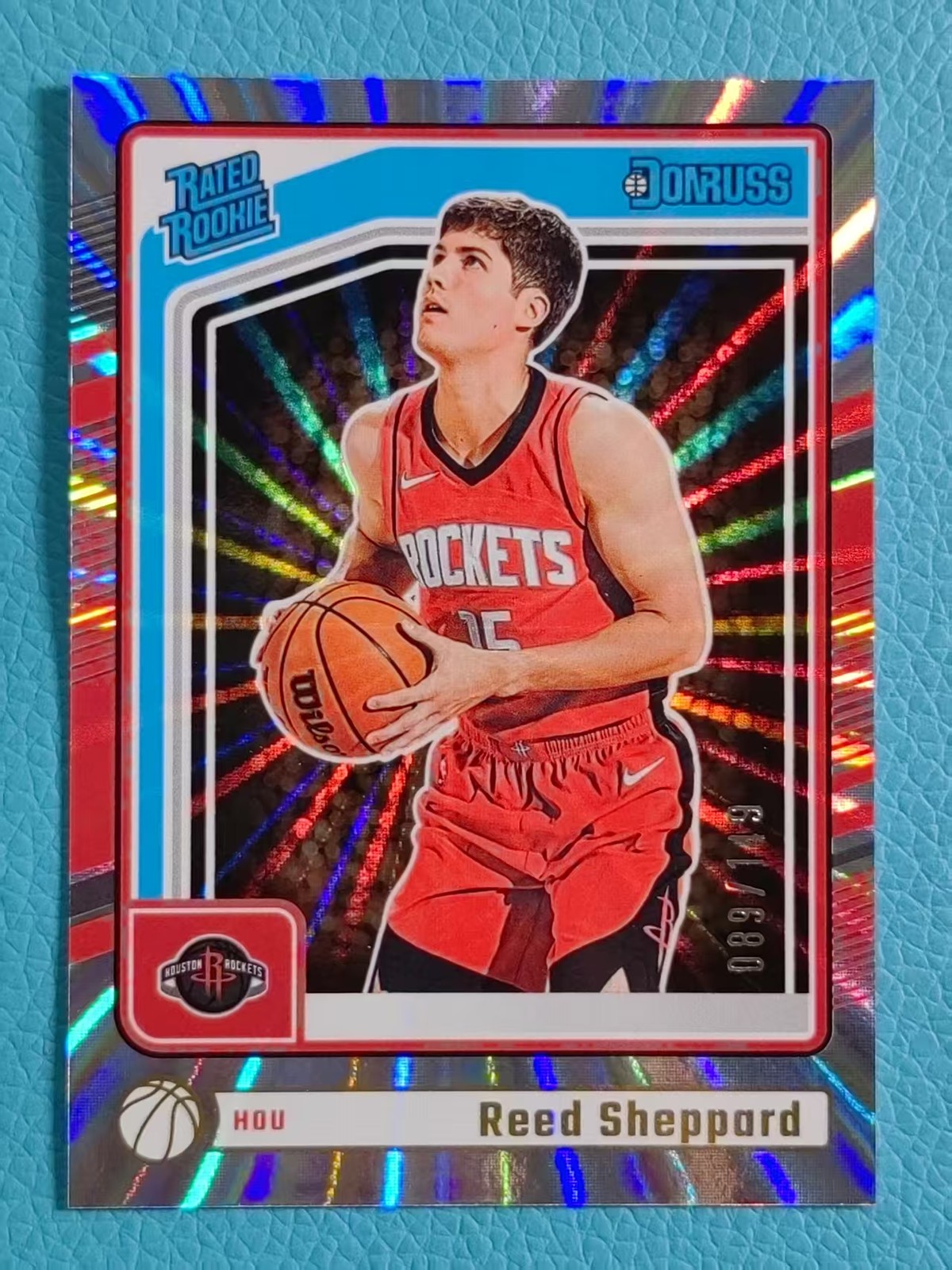 Reed Sheppard 2024-25 Panini Donruss 089/149 Silver Laser Rated Rookie RC #202