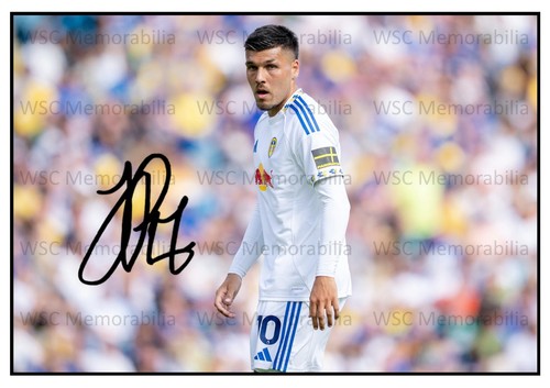 11476. Joel Piroe Signed Pictures A4 Prints Leeds United Swansea Rotterdam PSV