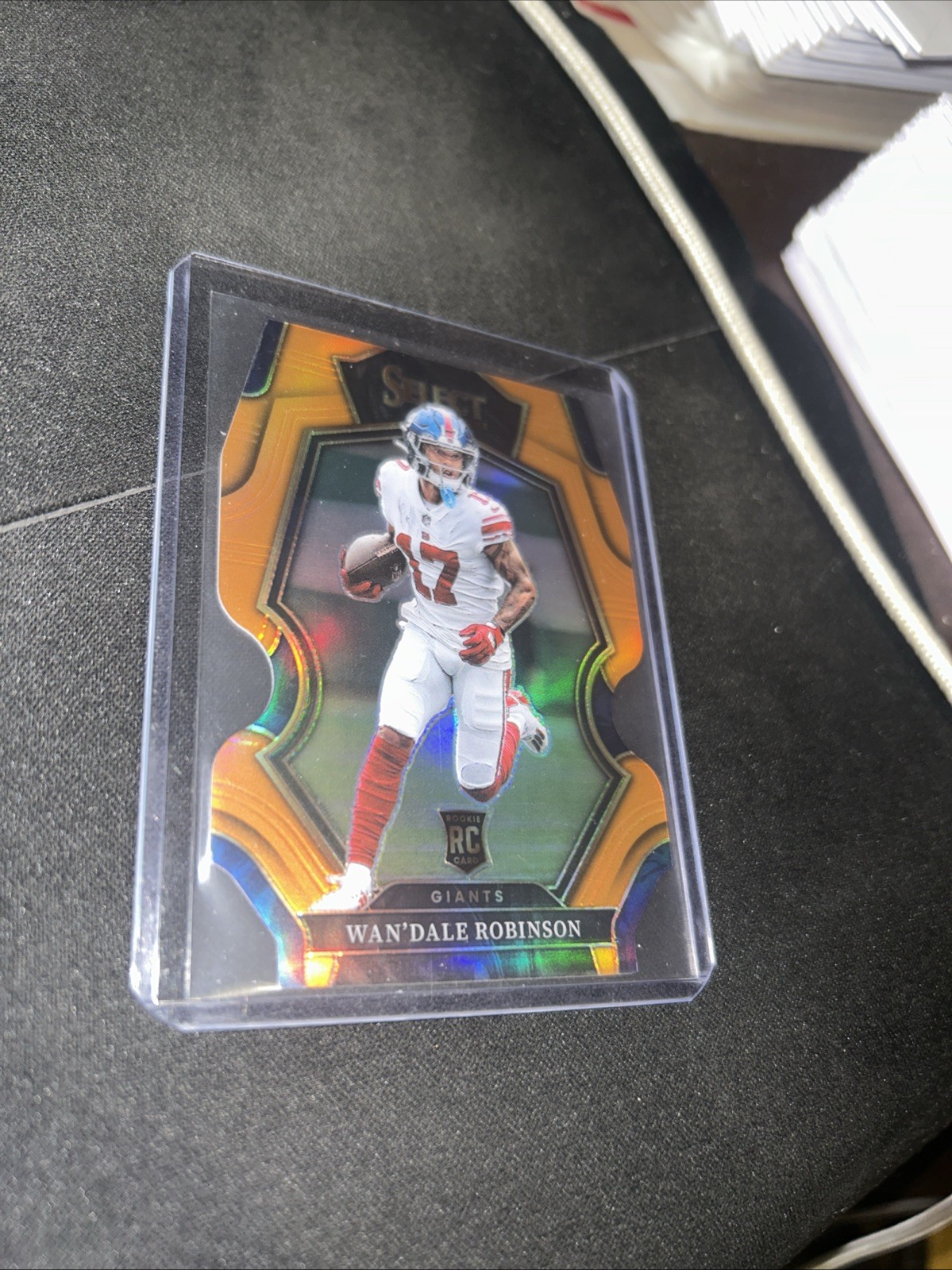 2022 Select Wan'Dale Robinson Premier Level Orange Prizm Die-Cut /199 #174 RC