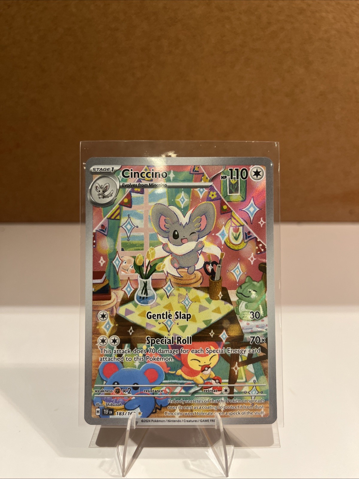 Cinccino 183/162SV05: Temporal Forces Illustration Rare Near Mint