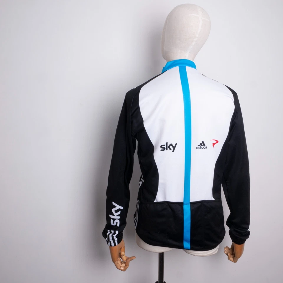 ADIDAS x SKY Cycling Team Men's Full-Zip Long Sleeve Top Black Jersey Size XL - Image 2 of 4