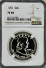 1957 PROOF FRANKLIN HALF NGC PR68, BRILLIANT CRYSTAL CLEAR!