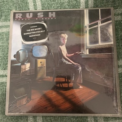 RUSH 1985 'POWER WINDOWS' NEW/SEALED ORIGINAL VINTAGE US LP w/HYPE STICKER