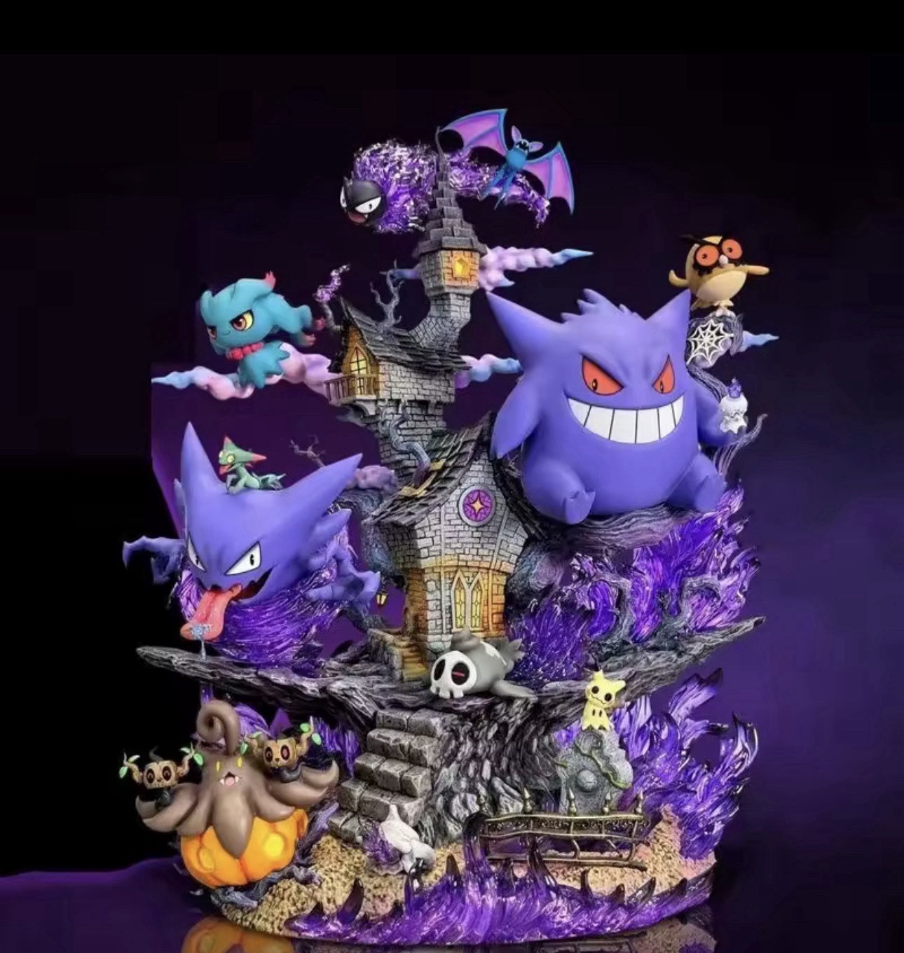 Figura Pokémon Ainme 32 cm/12,6 pulgadas Gengar Evolution Familia cubo figuras de acción