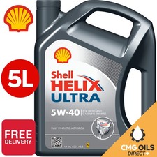 SHELL HELIX ULTRA *5W-40* 5w40 *5 L** NEW STOCK IN **FULLY SYNTHETIC*ACEA  A3/B4