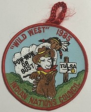 Indian Nations Council BSA 1985 POW WOW Wild West Event Patch