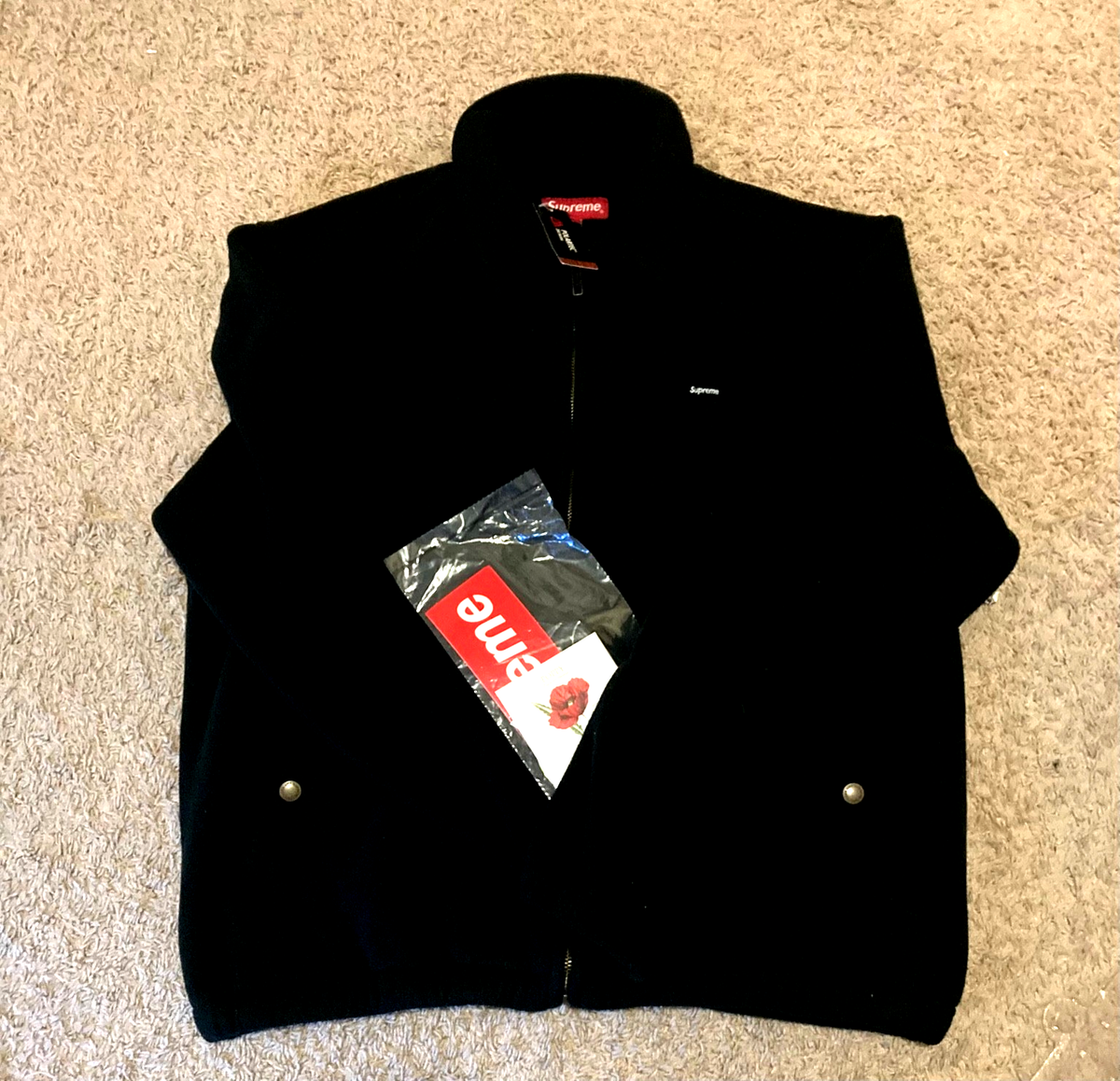 supreme polartec harrington jacket サイズS Supreme Harrington Polartec Black Jacket-size-Large-brand new | eBay