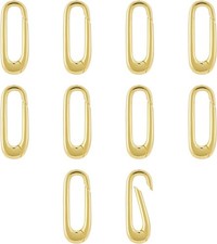 10pcs Oval Clasp Carabiner,Jewelry Necklace Connector for Extend or Repair,Go...
