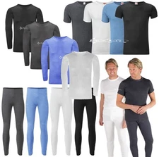 Mens Thermal Long Johns Top T Shirt Bottom Trouser Underwear Set S-2XL