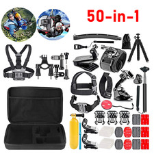 50-in-1 For Gopro Hero 12 11 10 9 8 7 6 5 Accessory Kit Bundle Chest Head Mount
