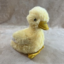 Vintage Dakin Duckling 8" Yellow Duck Plush 1986 Plastic Feet And Beak For Touch