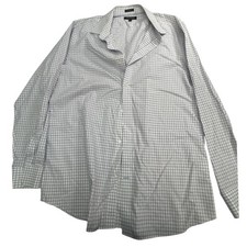 Banana Republic check dress shirt Men's size XL white slim fit
