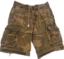 Vintage Abercrombie Fitch Shorts Mens 33 Camo Cargo Paratrooper distressed Y2K