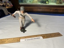 1963 Louis Marx Plastic US Army Infantry Toy Soldier Painted Rifleman Running