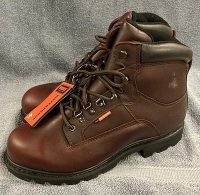 Men's Size 10.5 M New Wolverine Brown Farmhand Work Boot Waterproof NWT