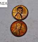 (2) 1956-D Lincoln Wheat Penny Cent Lot/Set ~ Gem BU (End Roll Toned) ~ (ZWL20)