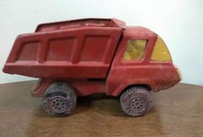 Vintage Tonka Red Metal Truck Dump Truck Yellow Windshield