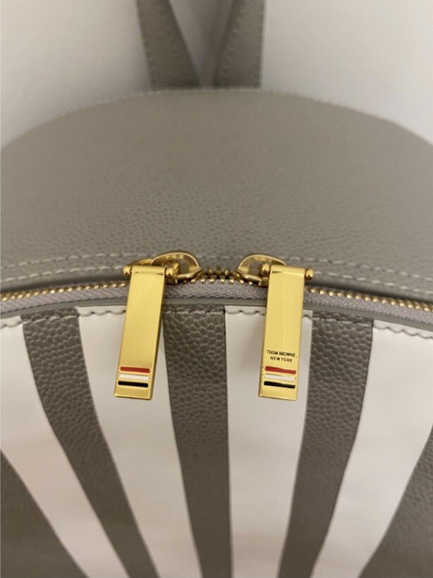 Thom Browne Grey Leather Backpack | eBay