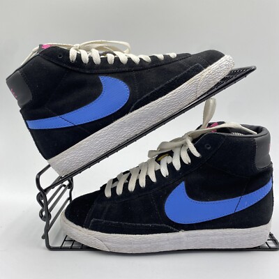 Nike Blazer Mid Black Suede Sneaker Gr. UK 4 Blau Gym High 539930-005