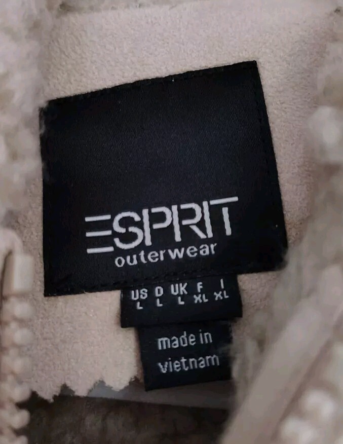 ESPIRIT Ivory Large 💯% Polyester Winter Coat - image 4