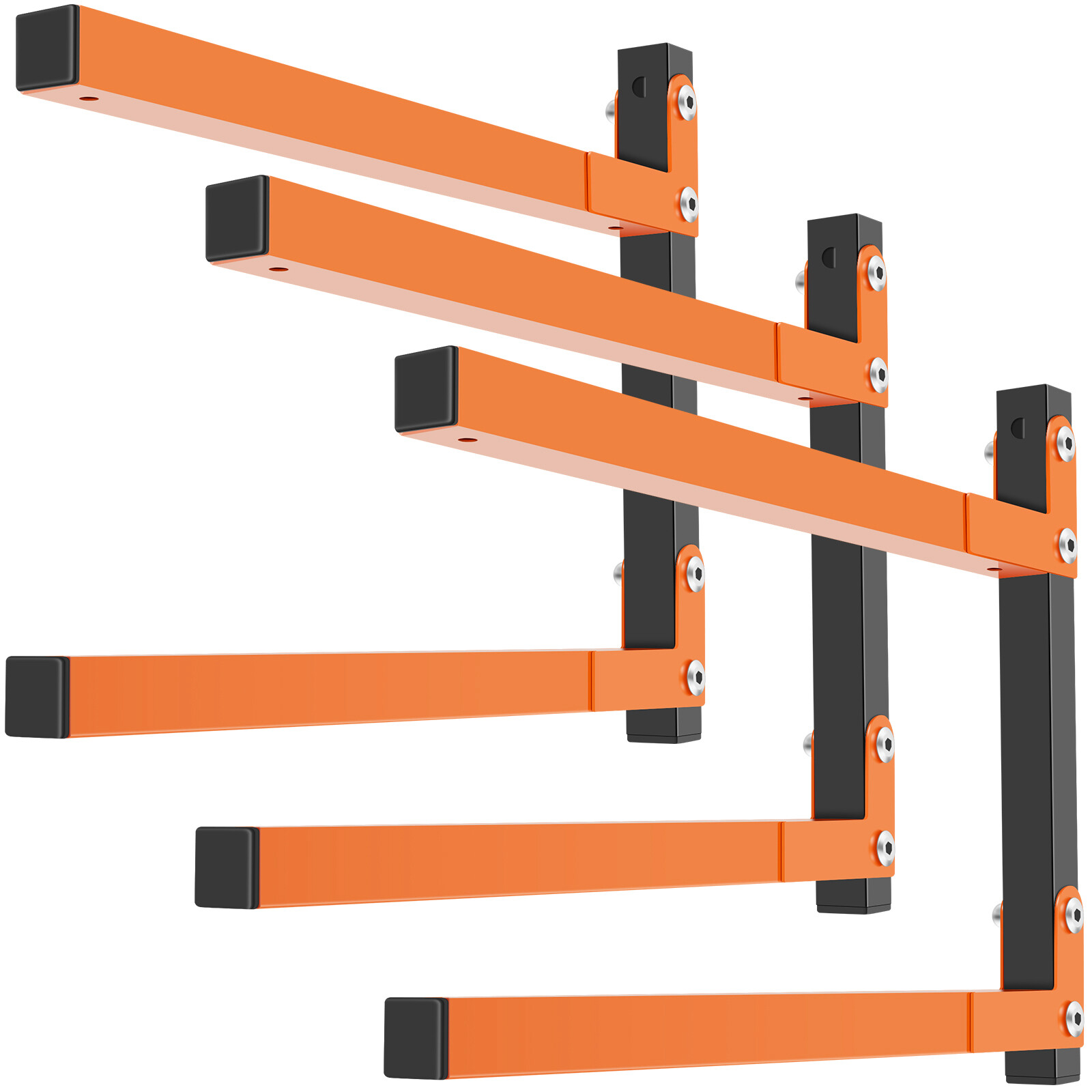 2Pcs Lumber Storage Rack Wall Mounted Lumber Organizer Metal MultiLevel Peayy eBay