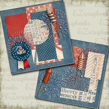 Let Freedom Ring NPM - 4th of July - 2 Premade Scrapbook Pages - EZ Layout 4873