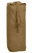 Heavyweight Top Load Canvas Army Duffle Bag - Coyote Brown 21" x 36"