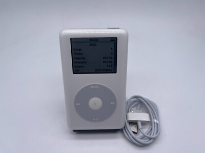 iPod classic 第4世代 60GB A1099 Apple iPod Classic 4th Generation White 60GB A1099 (PHOTO