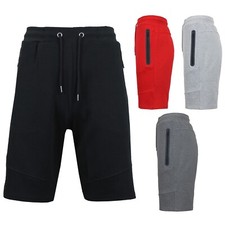 Men  s Sweat Jogger Shorts Casual Summer Lounge Gym Tech Shorts Zipper Pockets