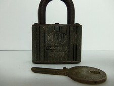 VINTAGE CORBIN PADLOCK #9970 B HARDENED MADE IN USA with Key